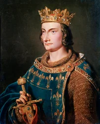 Portrait de Philippe IV le Bel (1268-1314), roi de France. Peinture anonyme du XIXe siècle. Châteaux de Versailles et de Trianon.