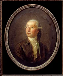 Portrait de Restif de La Bretonne (1734-1806) écrivain français. Peinture anonyme. Collection privée.