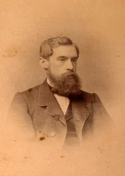 Portrait du collectionneur, mécène et fondateur de la galerie Pavel Mikhailovich Tretyakov (1832-1898). Photo Albumin