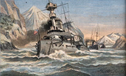 La flotte américaine dans le détroit de Magellan