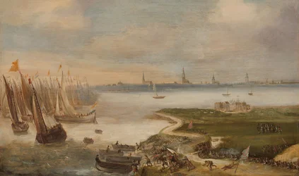 La défaite des Hollandais au Blokkersdijk, vers 1610-1615 (huile sur panneau)