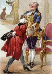 Le corbeau et le renard : fable de Jean de La Fontaine (1621-1695). Chromolithographie du XIXe siècle. Collection privée.
