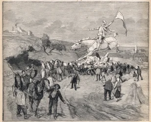 Transport de la statue de Jeanne d