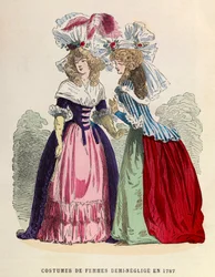 Costumes féminins demi-négligés en 1787