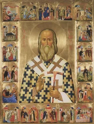 Saint Ignace Briantchaninov avec des scènes de sa vie, XXe siècle