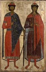 Saints Boris et Gleb, milieu du 14ème siècle