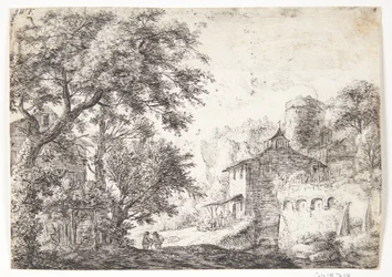 Mur de la ville avec une auberge