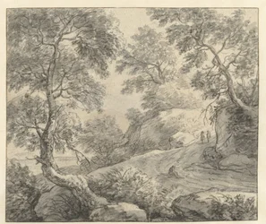 Paysage vallonné avec une route sinueuse