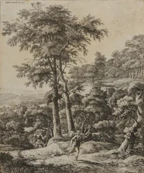 Paysage avec chasseresse
