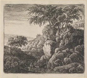 Paysage avec cascade