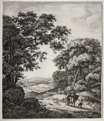 Six grands paysages verticaux avec des scènes de l