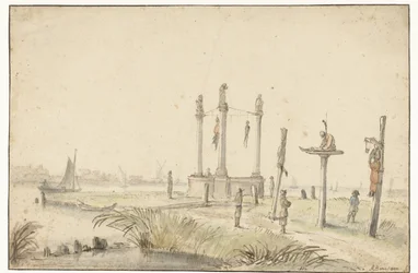 Champ de potence à la périphérie de Volewijk