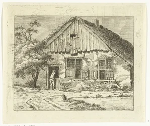Homme appuyé sur la porte inférieure d