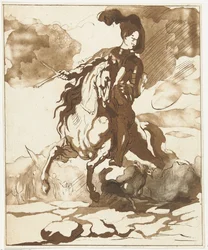 Cavalier avec chien