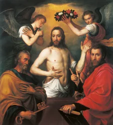 Le Christ ressuscité avec les saints Pierre et Paul