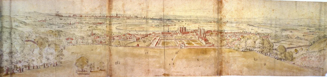 Palais de Greenwich et Londres depuis Greenwich Hill, c.1544