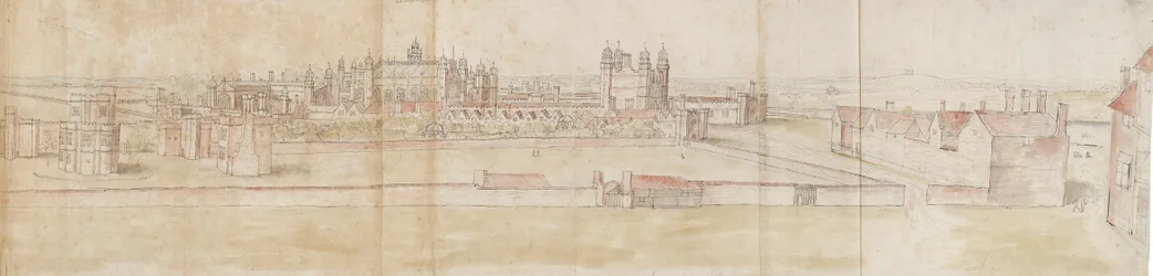 Palais de Hampton Court depuis le nord, vers 1550-1560