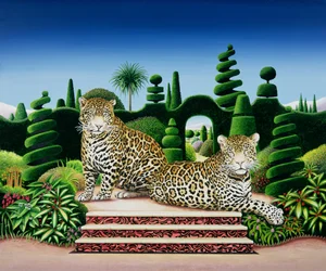 Jaguars dans un jardin, 1986