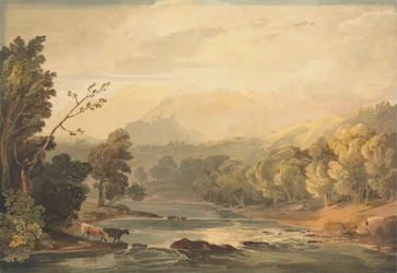 Vue sur le Brathay près d