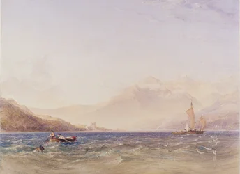 La Tête de Loch Fyne, avec le château de Dindarra, 1850