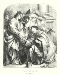 La vision du bienheureux Hermann Joseph (gravure)