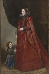 Une dame génoise avec son enfant