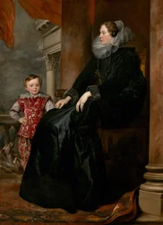 Une noble génoise et son fils, vers 1626 (huile sur toile)