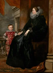 Une noble génoise et son fils, vers 1626