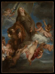 Sainte Rosalie intercédant pour les pestiférés de Palerme