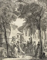 Le défilé sur le boulevard, 1760