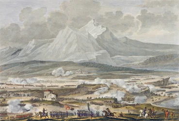 La bataille de Rivoli, 25 et 26 Nivôse, An 5 (janvier 1797) gravée par Jean Duplessi-Bertaux (1747-1819)