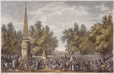 Le festin de Virgile à Mantoue, 24 Vendémiaire, An 6 (octobre 1797) gravé par Georges Malbeste