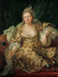 Portrait de Annette Duvivier, comtesse de Vergennes, en costume oriental