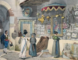 Citoyens adorant à Rome