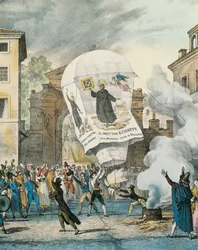 Montgolfière pour la fête de San Giuseppe à Rome (détail)