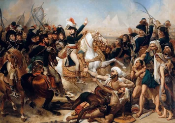 Bonaparte à la Bataille des Pyramides le 21 Juillet 1798