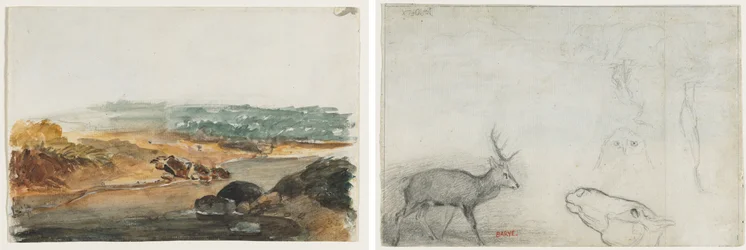 Paysage (recto); Études d