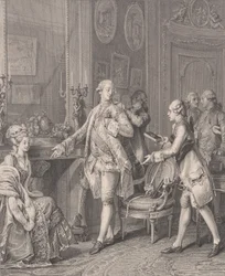 La Grande Toilette La Patronne, de Le Monument du Costume, 1777