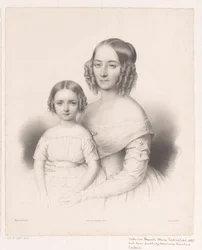Portrait de Catharina Petronella Maria Cochius avec sa fille