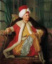 Portrait de Charles Gravier, comte de Vergennes et ambassadeur de France, en costume turc, seconde moitié du XVIIIe siècle