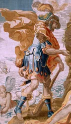 Tapisserie Flamande. Série Histoire de Thésée. Thésée reçoit l