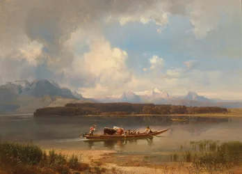 French : Le lac Chiemsee en automne