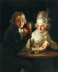 Fiançailles à la lueur des bougies, vers 1790-98 (huile sur toile)