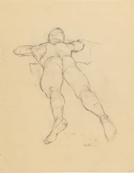 Anton Kolig Nu masculin couché de dos