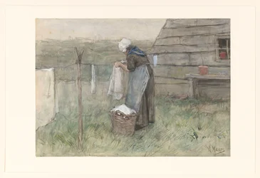 Femme près d