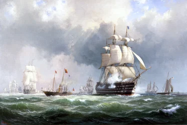 La flotte baltique quittant Spithead, 15 mars 1854