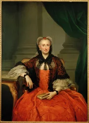 La reine Amalia de Savoie, épouse de Charles III (peinture sur toile)
