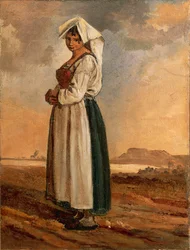 Paysanne avec costume de la région du sud du Latium