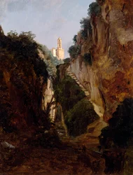 Gorge rocheuse à Sorrente, par Anton Sminck Pitloo