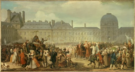 Publication du Traité de Versailles devant le Palais des Tuileries le 25 novembre
